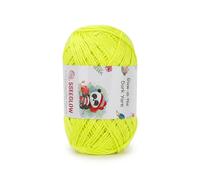 Glow in The Dark Yarn - 200m (235 Yards) Soft Polyester Crochet & Knitting Wool, Cute Panda Design, Fluorescent Green for Night Visibility, Ideal for Amigurumi, Scarves & Gifts (Yellow)