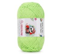 Glow in The Dark Yarn - 200m (235 Yards) Soft Polyester Crochet & Knitting Wool, Cute Panda Design, Fluorescent Green for Night Visibility, Ideal for Amigurumi, Scarves & Gifts (Green)