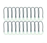 Glow-in-the-Dark Zip Cord Replacement Pulls 20pcs Glow-in-the-Dark Zipper Head For Backpacks Camping Tents Luggage Thermoplastic Polyurethane Material