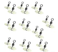 Glow In The Fishing Swivel Gourd Beads Split Luminous Plastic Bait Connector For Surface And Deep Water Angling Tackle Large Size 20 Pack(L)