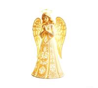 Glow in The for Dark Angel Christmas Statue Elegant Resin | Ornament for Holiday Decor Indoor Tabletop Mantel Display Festive for Friends 15x9.2x7.3cm