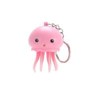 Glow Jellyfish Keychain Unique Anime Figurine Pendant Keyring Car Keys Bag Toy Keyholder Colorful Jellyfish Keyring For Backpack