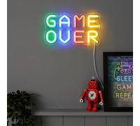 Glow Kasra Game Over Neon Multicoloured Plug-In Led Wall Light
