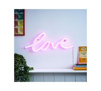 BHS Lighting Glow Love Neon Wall Light in Pink BHS Lighting Pink