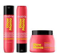 Glow Mania Colour Protecting Shampoo, Conditioner, & Mask Trio for Coloured Hair