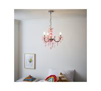 Glow Marie Therese 3 Light Chandelier In Pink Finish
