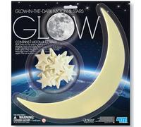 Glow Moon & Stars Large | Space & Galaxy Bedroom, Nursery & Playroom Decor, Easy Adhesive Night Sky Decoration Gift for Kids & Children