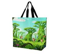 Glow Mushroom Grocery Bag Reusable One Shoulder Shopping Bags Portable Large Capacity Plain Bag Lightweight Purse Women Shoulder Bags for Shopping Grocery Beach