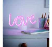 BHS Lighting Glow Love Neon Table Lamp in Pink BHS Lighting Pink