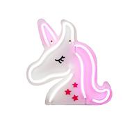 Glow Neon LED Unicorn with USB Cable White