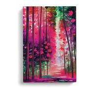 Glow Of The Forest No.7 Canvas Print | Gallery Wrapped 30mm Frame Wall Art | 30x20 inches | Ready to Hang | Modern Landscape Picture | Living Room Bedroom Lounge Office