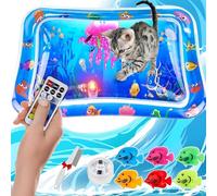 Glow Pad for Cats, 2025 Upgrade Lighted Water Mat for Cats, Ocean Breeze Splashland Cat Glow Pad for Pet Play, Motion-Triggered RGB Lighteffects (3 Pcs)
