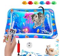 Glow Pad for Cats, Vianys/Glosrity/Petlori/Petsume/Libiyi Glowpad, Cat Water Mat with Fish, Thickened Leakproof Anti-Scratch Water Mat, Ocean Breeze Splashland for Cats