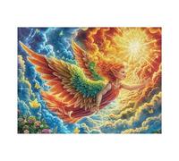 Glow Phoenix 500-piece Jigsaw Puzzle Bundle Animal Pet Accompany Family Puzzle Lovers Brain Training Mindful Activity Spring Gift Durable Cardboard 500 PCS