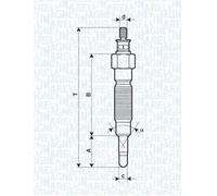 Magneti Marelli OEM Glow Plug For MITSUBISHI L 200 300 III Pajero Ii MD197511