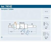 Glow plug 74142 FAE for ALFA ROMEO FORD RENAULT CITROËN PEUGEOT FIAT OPEL IVECO