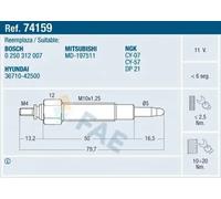 Glow plug 74159 FAE for MITSUBISHI PROTON HYUNDAI KIA