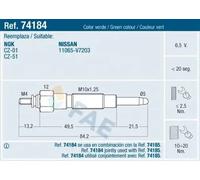 Glow plug 74184 FAE for NISSAN PATROL III/2 Station Wagon PATROL GR