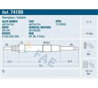 FAE 74189 Glow plug