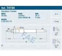 FAE 74194 Glow plug