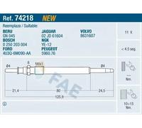 Glow plug 74218 FAE for VOLVO JAGUAR LAND ROVER PEUGEOT CITROËN