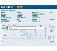 FAE 74219 Glow plug
