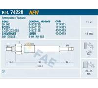 Glow plug 74228 FAE for ISUZU OPEL