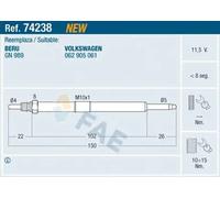 GLOW PLUG FOR VW FAE 74238