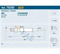 FAE 74240 Glow plug