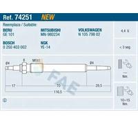 FAE 74251 Glow plug