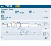 Glow Plug for BMW FAE 74252