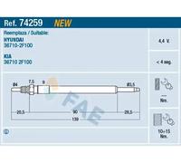 Glow plug 74259 FAE for KIA HYUNDAI