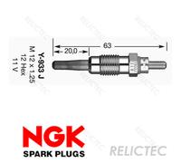 NGK 7947 Glow Plug for ARO,MITSUBISHI,RENAULT,VOLVO