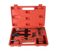 Glow Plug Extractor - Broken Hexagonal Socket Solution, Cylinder Head Threaded Repair Kit, Automotive Maintenance Hardware, 16-Unit Heavy Duty Metal Case Item | Remover For Engineers & Repairers