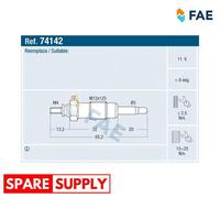 GLOW PLUG FOR ALFA ROMEO CITROËN FIAT FAE 74142
