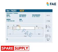GLOW PLUG FOR AUDI MITSUBISHI SEAT FAE 74251