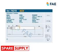 GLOW PLUG FOR CITROËN BERLINGO C2 C3 C4 FAE 74219