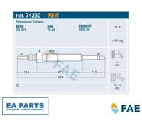 FAE 74230 Glow Plug for CITRO?N,PEUGEOT