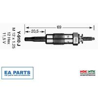 Glow Plug for CITROËN FIAT FORD NGK 3617