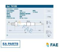 Glow Plug for FIAT BRAVA BRAVO CROMA DOBLO FAE 74189