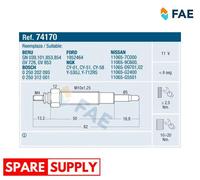 GLOW PLUG FOR FORD NISSAN FAE 74170