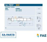 Glow Plug for HYUNDAI BAKKIE Bus GALLOPER GRACE Van H100 H-1 FAE 74237