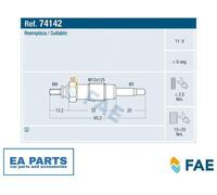 Glow Plug for IVECO DAILY FAE 74142