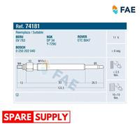 GLOW PLUG FOR LAND ROVER DEFENDER CABRIO DEFENDER PICK UP FAE 74181