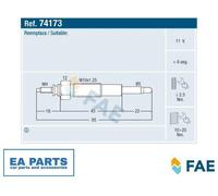 Glow Plug for MAZDA 323 III Break 626 B-SERIE BONGO FAE 74173