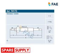 GLOW PLUG FOR MAZDA 323 III BREAK 626 B-SERIE BONGO FAE 74173