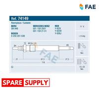 GLOW PLUG FOR MERCEDES-BENZ PUCH FAE 74149