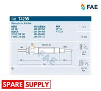 GLOW PLUG FOR MITSUBISHI ASPIRE BIG MINI II PLATFORM/CHASSIS CHARIOT FAE 74208