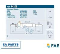 Glow Plug for MITSUBISHI ASPIRE BIG MINI II Platform/Chassis CHARIOT FAE 74208