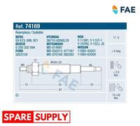 GLOW PLUG FOR MITSUBISHI BIG MINI II PLATFORM/CHASSIS CHALLENGER FAE 74169